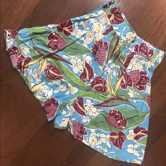SOLD Trashy Diva shorts high rise floral Pinup Hawaiian Charm 40s tap pants 2 XS - Picture 4 of 6